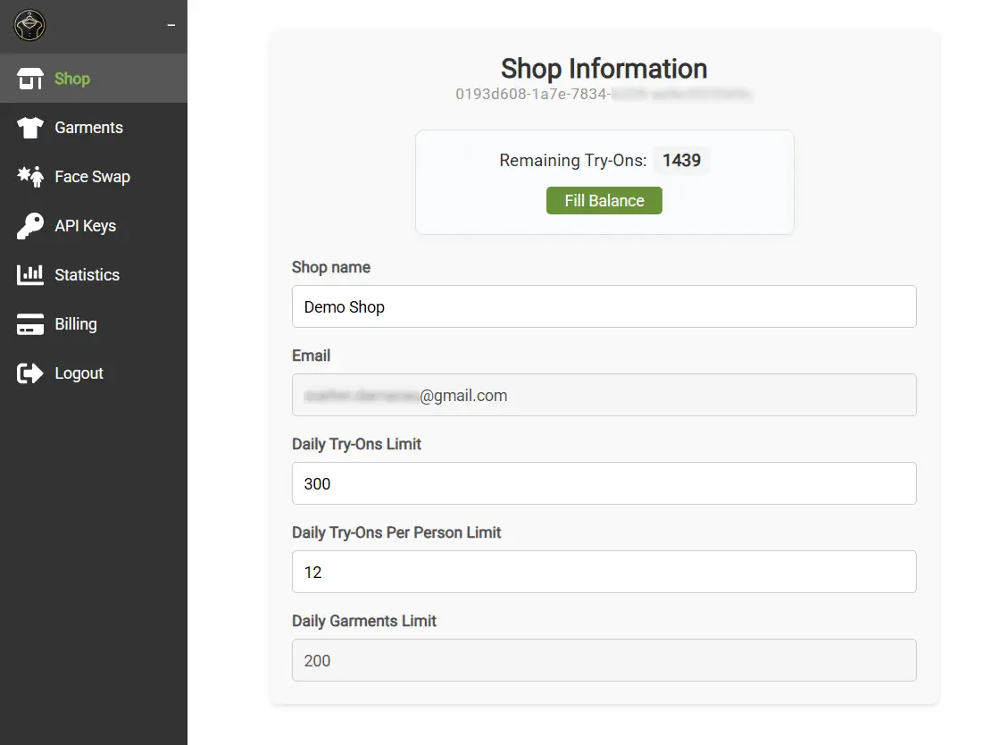 Tryona: Panel Settings